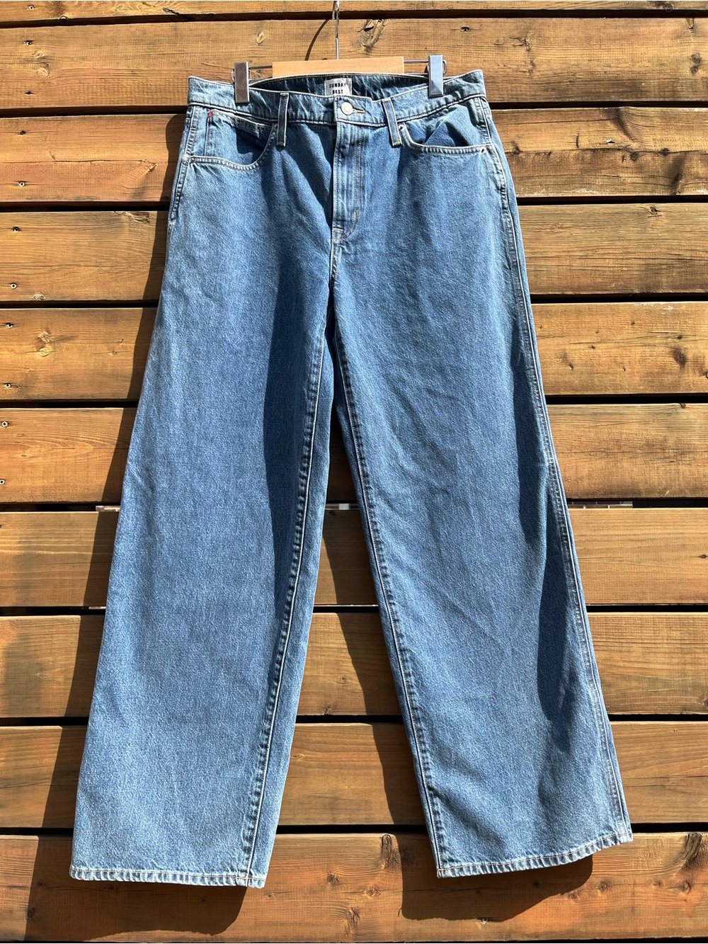 NWT Aritzia Sunday Best Wide Leg Jeans in Light Blue Denim